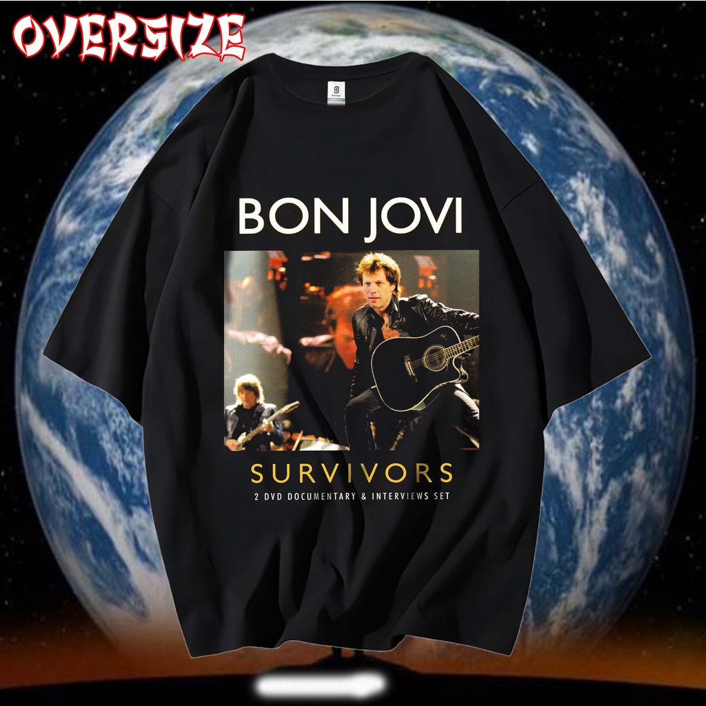 BON JOVI SURVIVORS KAOS OVERSIZE WASHING VINTAGE TEE