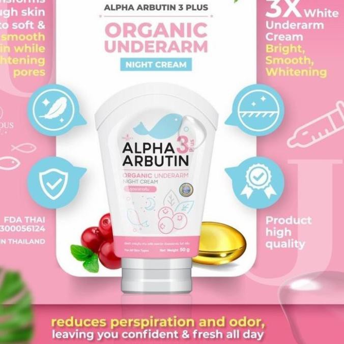 [COD] Alpha Arbutin Underarm 3Plus+ Menghilangkan Pigmentasi Noda Gelap pada Lipatan Tubuh Tanpa Efek Samping - ORIGINAL BPOM