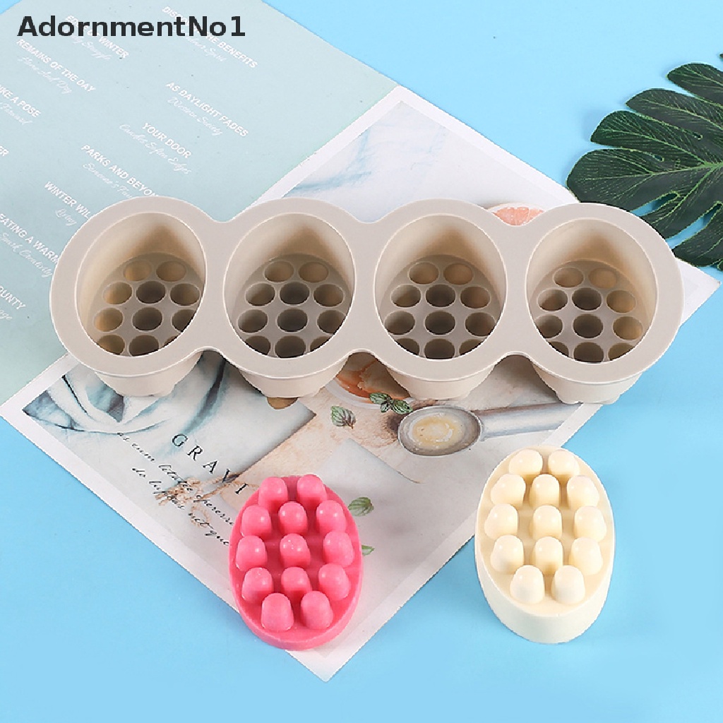 (AdornmentNo1) Cetakan Sabun Handmade 3D DIY Bentuk Oval Bahan Silikon