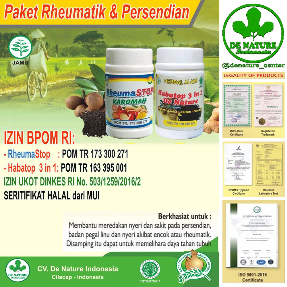 

Obat Rematik Nyeri Sendi kronis menahun asli Denature