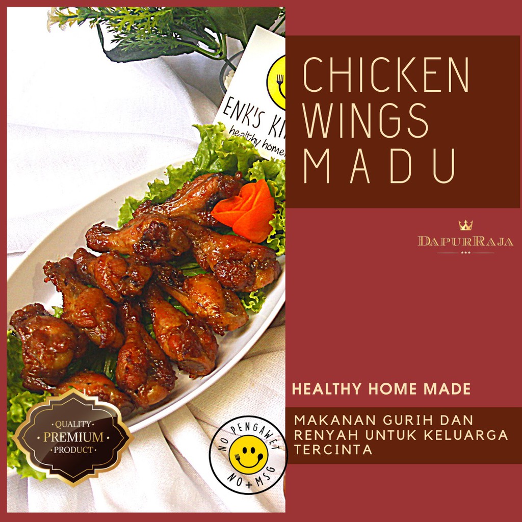 

Chicken Wings isi 8 - 350 gr Freshly Homemade - HALAL-NO.MSG / RASA MANIS & RASA MANIS PEDAS