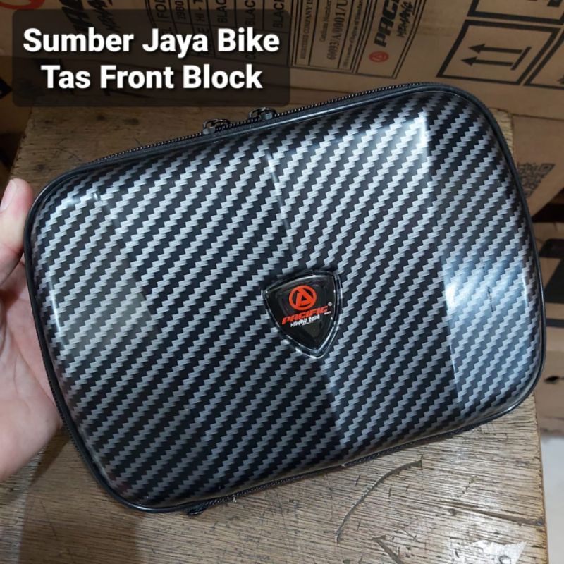 Tas Sepeda Lipat FRONT BLOCK warna Carbon