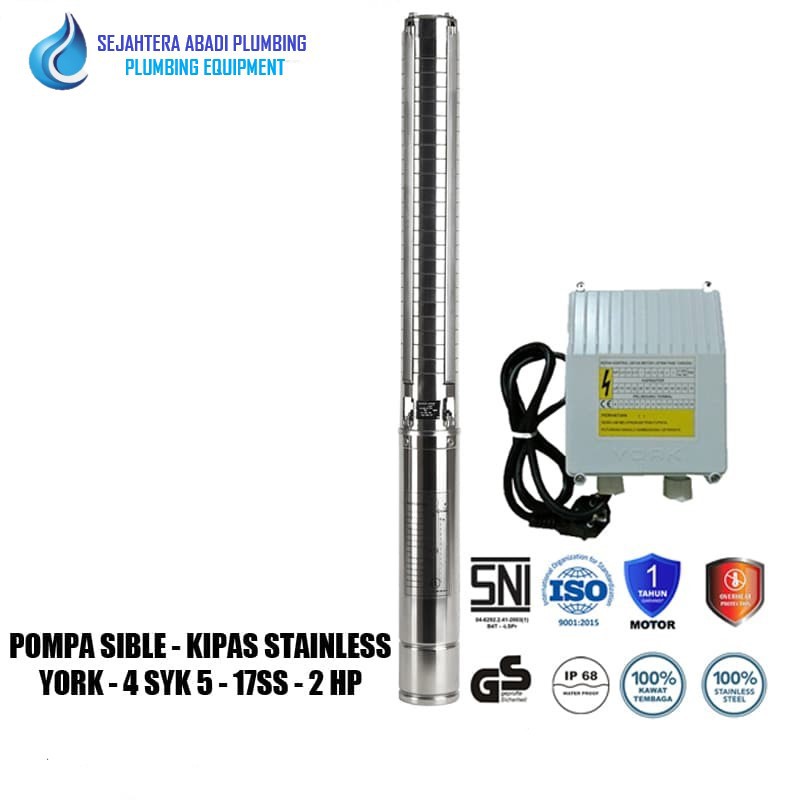 POMPA SUBMERSIBLE YORK – 4 SYK 5 - 17SS - 2 HP – SUBMERSIBLE PUMP