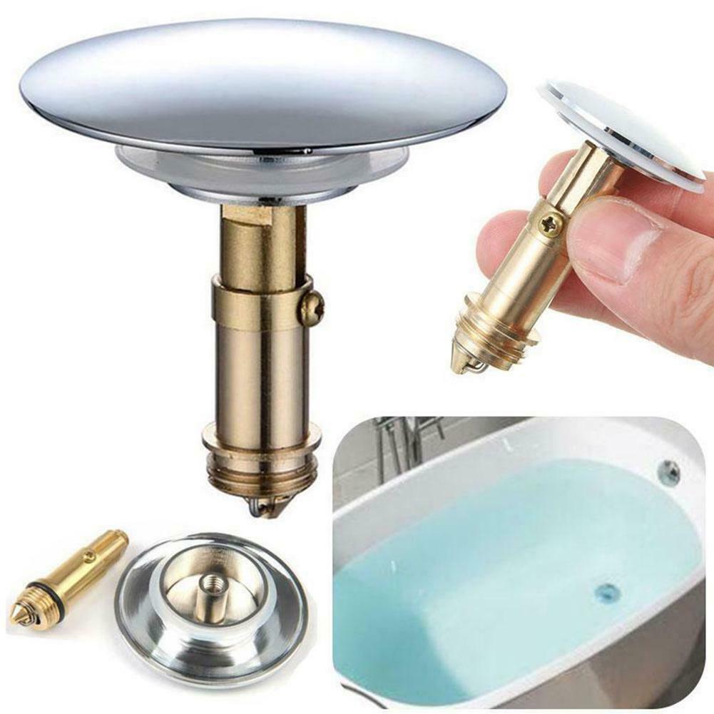 Chrome Easy Pop Up Basin Waste Bathroom Sink Push Button Bath Plug Bolt Click Accessories Clack S9t5 Shopee Indonesia