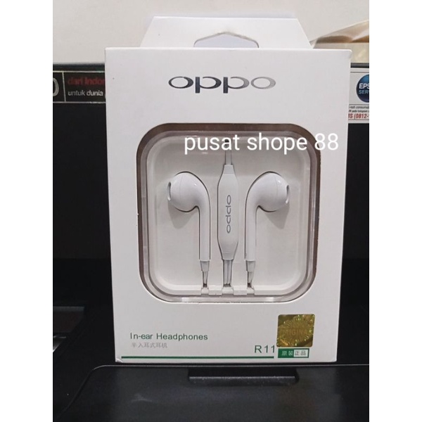 Headset Oppo R11 Original 100% Earphone Handsfree Oppo R11 original