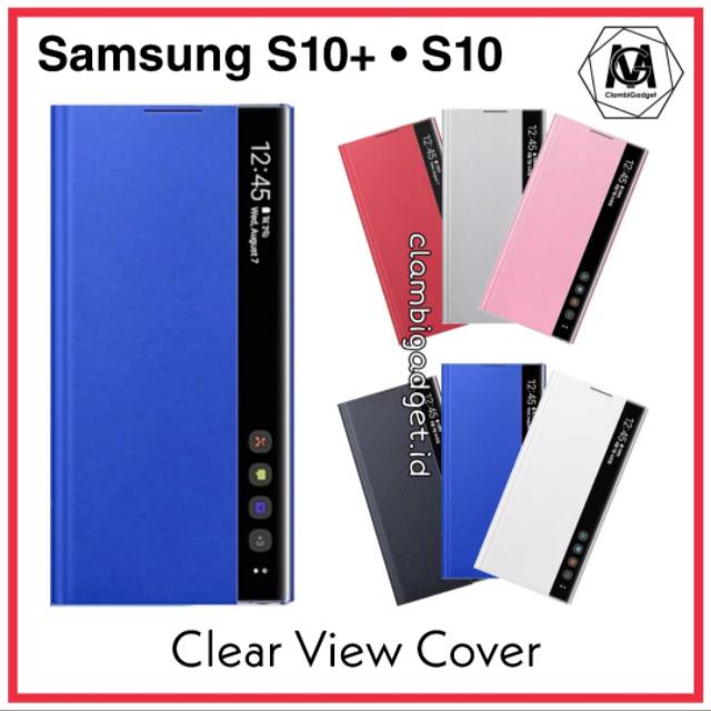 Flip Cover Samsung S10 Plus S10 Case Clear S View Mirror Standing Casing Galaxy Magnet Dompet Cod