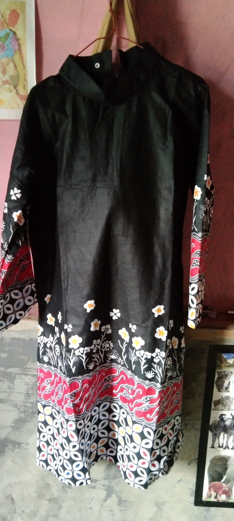 Terlaris Serut Genes Jelita Tunic Navbor Yelbor Whitbor Creambor Tunik Batik Modern Hrb030 Dolbi Dob