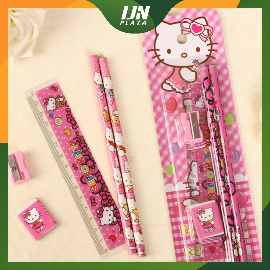 ❤ IJN ❤ SET ALAT TULIS SEKOLAH 5 in 1 KARAKTER LUCU / MINI STATIONERY