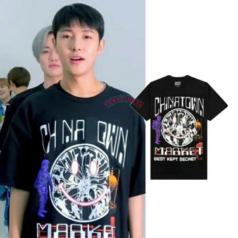 Kaos Renjun NCT Dream CHINA TOWN SMILEY OLASMA PRINT DTF