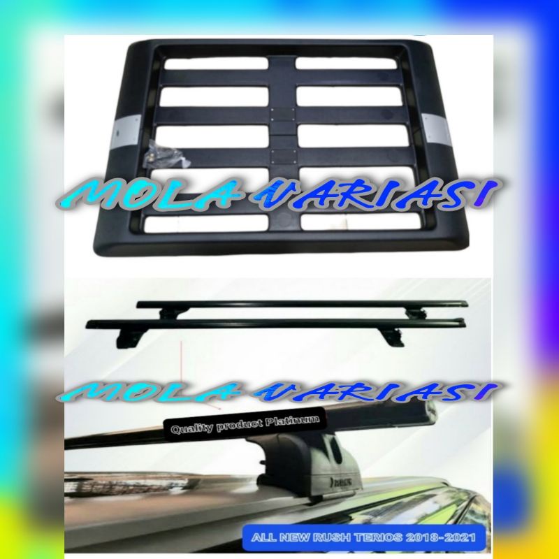 Rack Bagasi Atas Mobil Model Rak Montana Plus Crossbar Khusus Rush Terios 2018 - 2022
