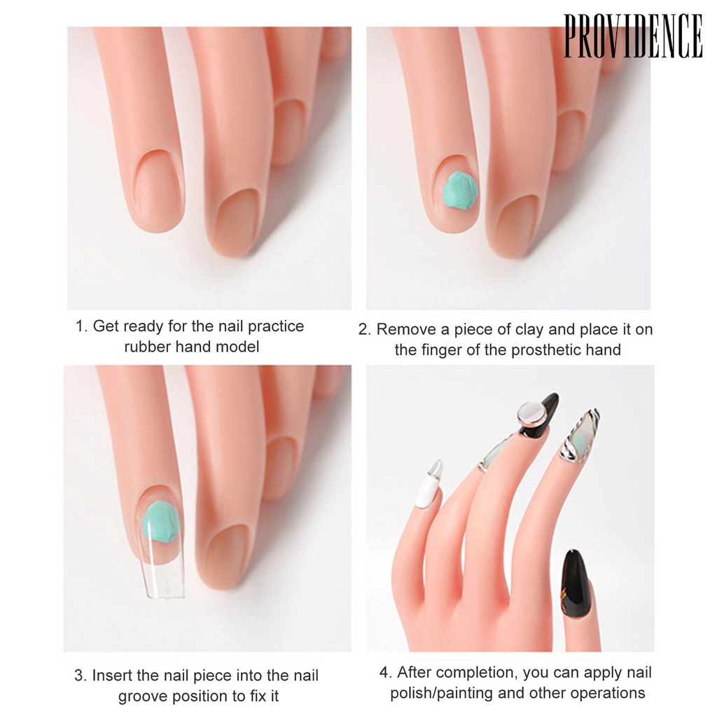 Tangan Kiri Palsu Bahan Karet Flexible Mudah Digunakan Untuk Praktek Manicure Pemula