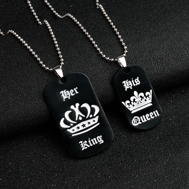 kalung  her king &amp; his queen  titanium