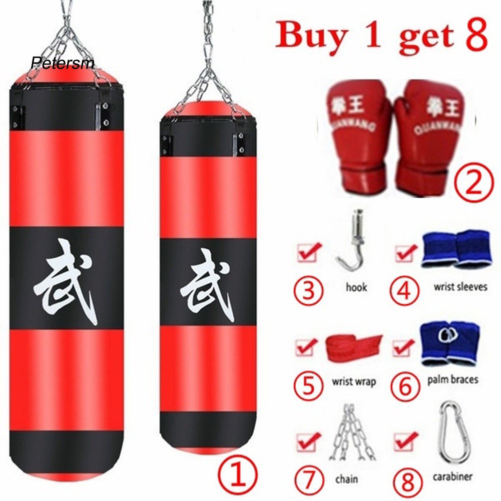 COD Paket Lengkap Sarung Samsak Tinju Mma Muay Thai Boxing 80cm dan 100cm