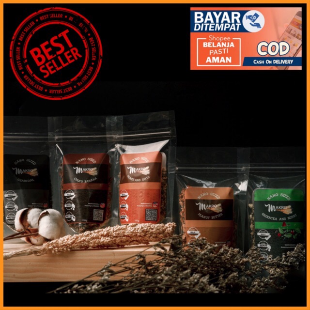 

PROMO Makro Protein Granola 100 gr Nano Sized | Muesli sereal sarapan breakfast