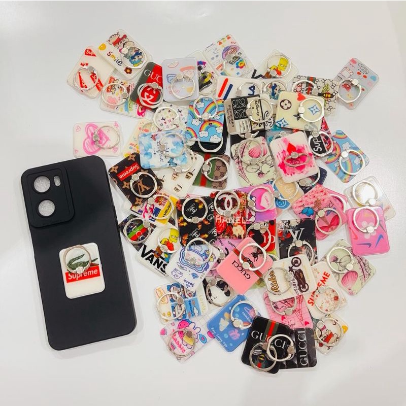 Ring Stand HP Bahan Besi Motif iRing Stand HP dan Tablet Kokoh