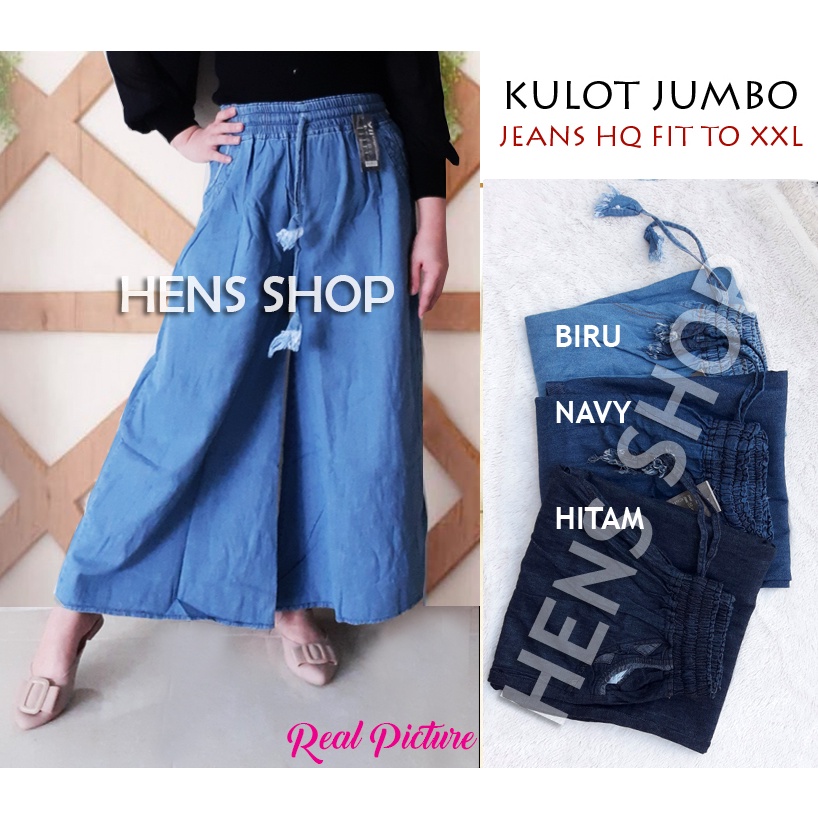 KULOT JEANS SUPER JUMBO XXL BIG SIZE MODEL PAYUNG MURAH