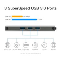 Vention CGN Multiport 9in1 USB Type C to multimedia kabel USB3.0 RJ45 AUX TF SD PD