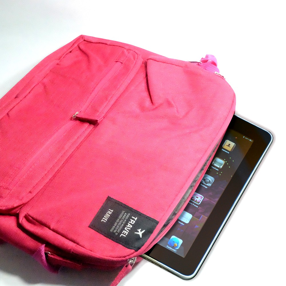 Tas selempang serbaguna ipad hp dompet sekat kecil waterproof pria wanita