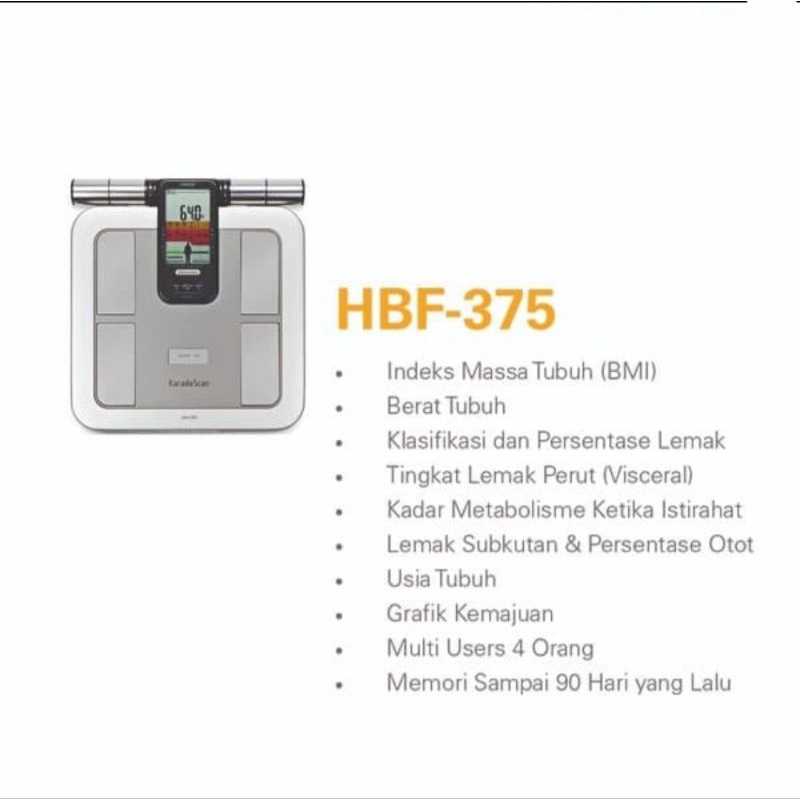 Timbangan badan digital Omron HBF 375 Karada Scan Body Fat Monitor