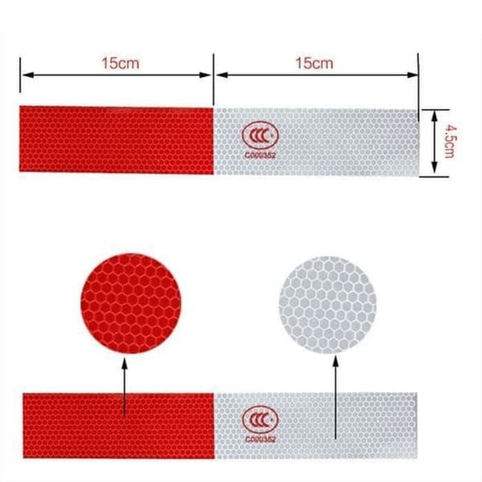 Stiker Reflector Pemantul Cahaya Stikcer Reflective Warning Sign Merah