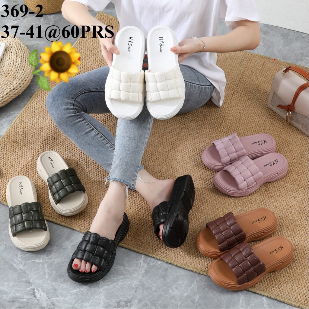 Sandal Karet Jelly Wedges Wanita import Model Terbaru Original Kekinian by AGUNG STYLE Balance 369-2