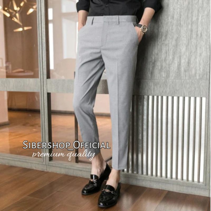 FLASH SALE Celana Bahan Kerja Kantor Formal Pria Slimfit Premium size 27-38