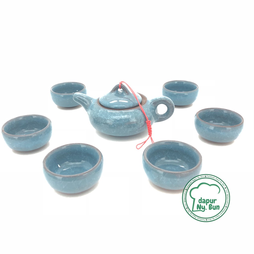 Teko Tutup  6 Pcs Cangkir  Cucing Kungfu Tea Set 