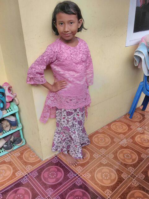 Sb Collection Stelan Atasan Megan Kebaya Kartini Dan Rok Duyung Batik Anak Wanita