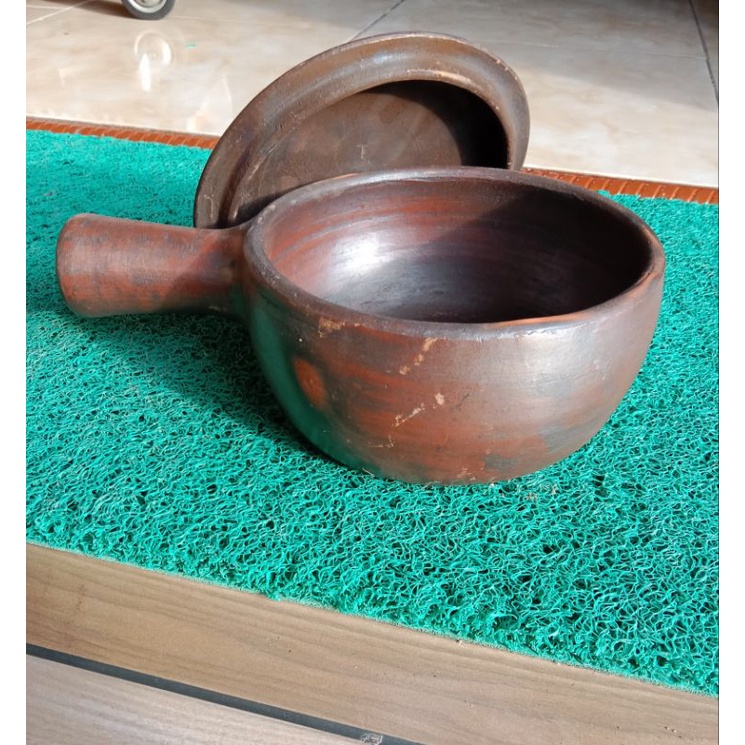 Panci TEFLON Tanah Liat Model TEPLON 17 CM Tutup BESAR
