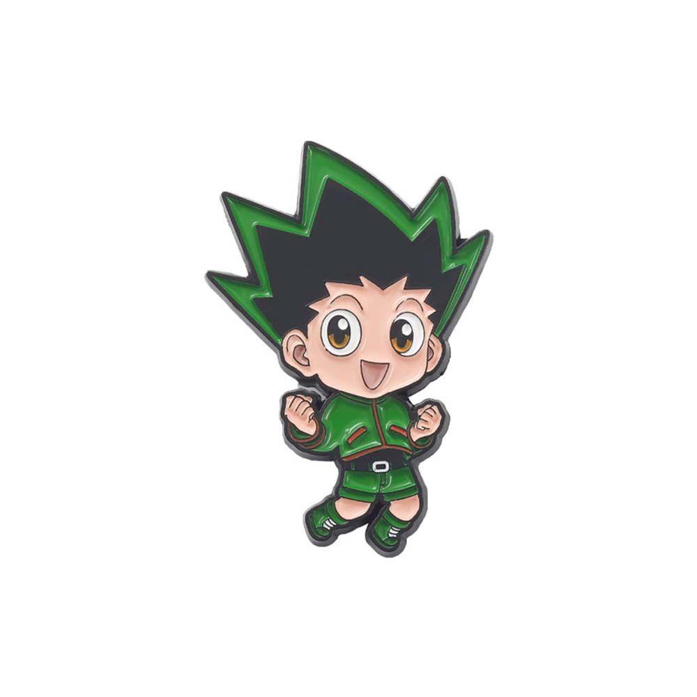 Lanfy Anime HUNTERxHUNTER Kartun Lucu Mantel Aksesoris Perhiasan Anime Lencana GON Lencana Pin Killua Enamel Pin