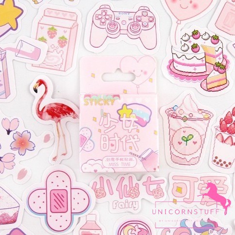 Sticker Unicorn Sticker Notebook Diary DIY Lucu