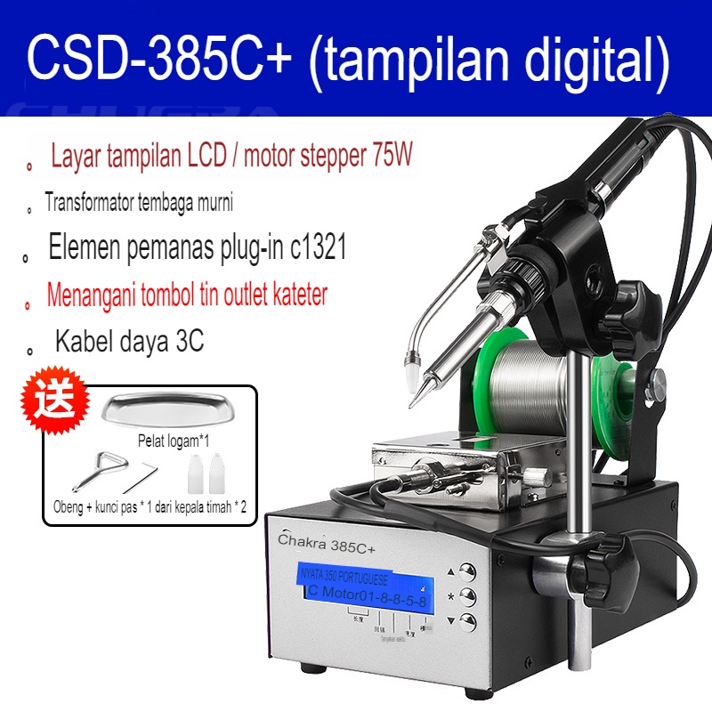 Solder Otomatis Chuera 385C Plus Solder Timah Otomatis 75Watt