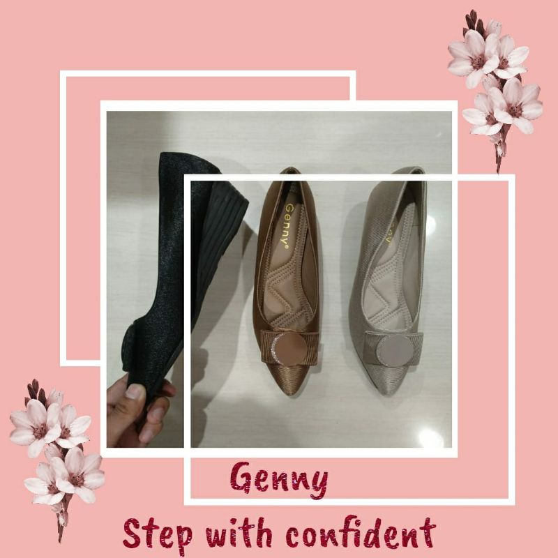 Genny sepatu wedges, sepatu wedges genny