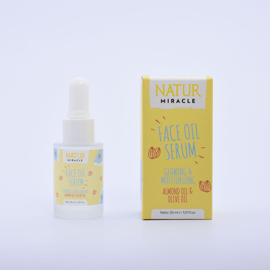 NATUR Miracle Face Oil Serum Glowing Moisturizing : Almond Olive Oil