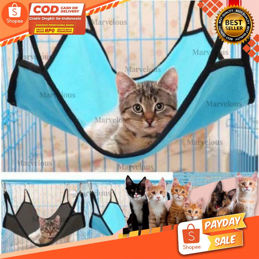 Ayunan kucing motif polos  / cat hammock / ayunan kandang kucing kuat