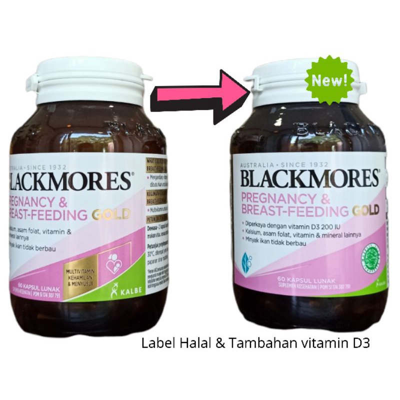 ⭐Bisa Cod⭐ Halal Blackmores Pregnancy Isi 60 Botol Segel Kalbe