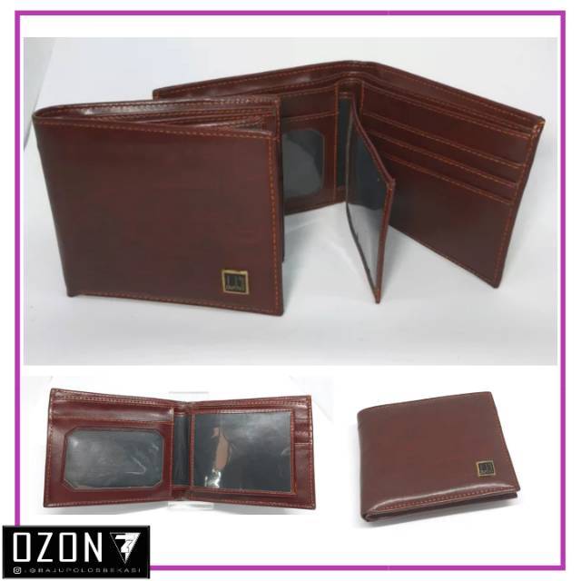 Dompet Kulit Pria Dompet Pendek Pria Wanita Dompet Kartu Warna Coklat Tua Card Holder Dompet Import