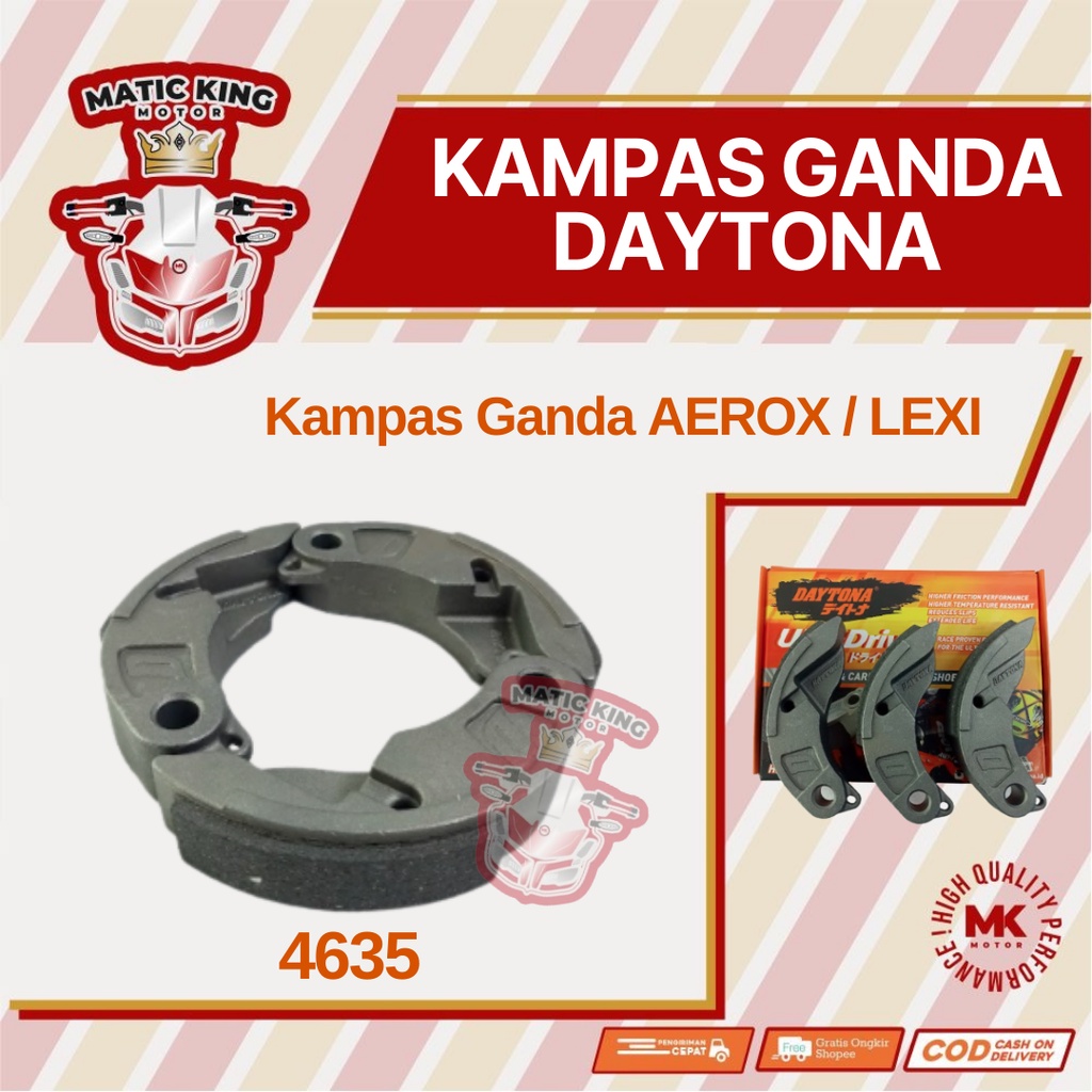 DAYTONA Kampas ganda kopling Aerox Lexi 125 155 Kevlar Karbon 4635