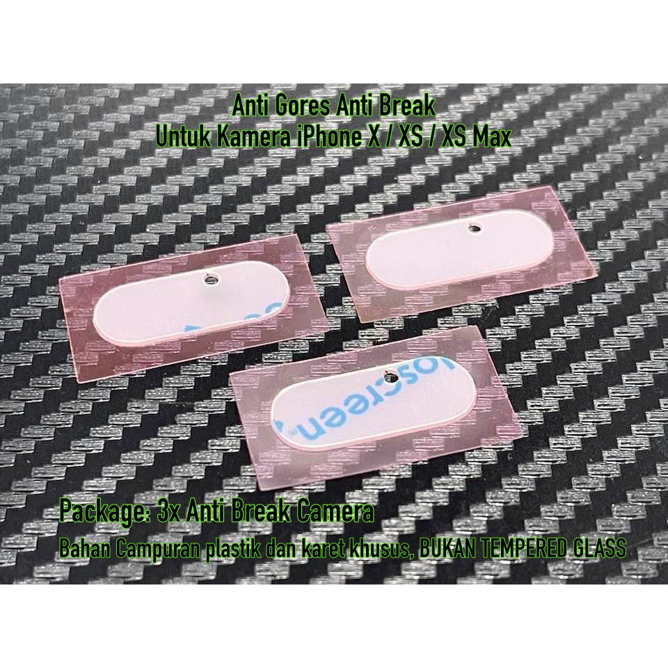 Anti Gores Anti Break Untuk Kamera iPhone X / XS / XS Max isi 3 Pcs