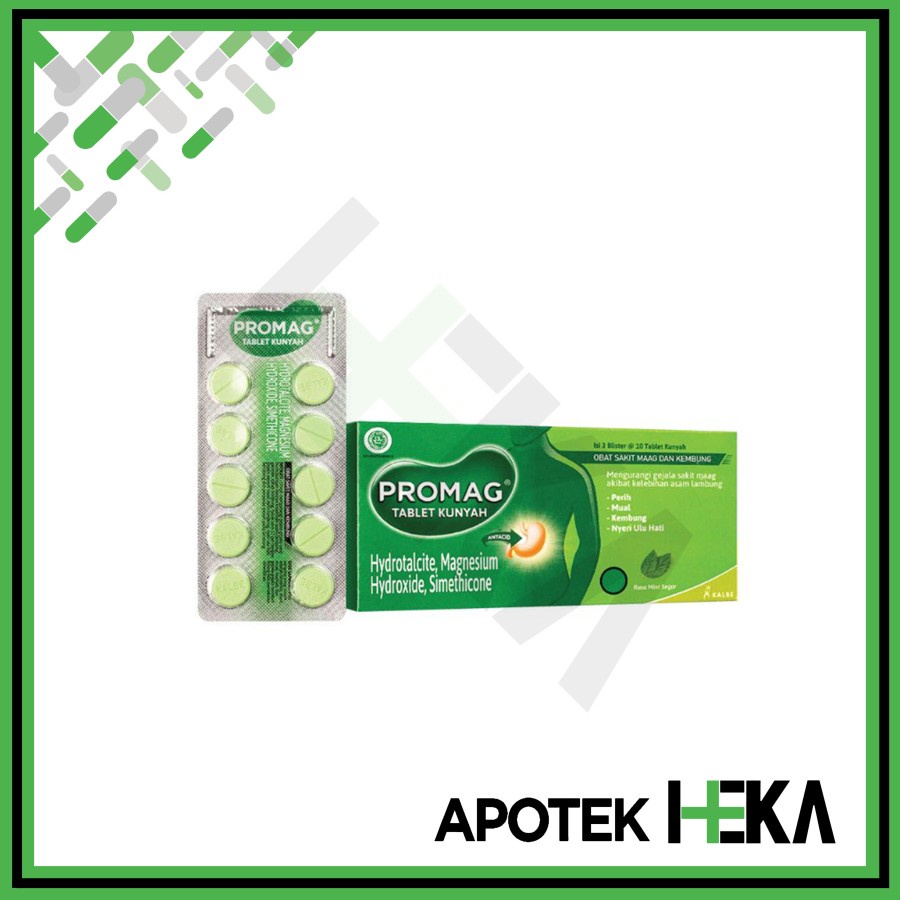 Promag Tablet Obat Maag Dus isi 3x10 Tablet (BANDUNG)
