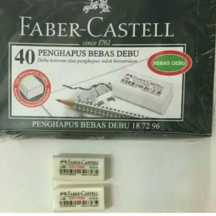 

Hot Sell.. [1 pak] penghapus eraser FABER CASTELL kecil putih isi 40 pcs