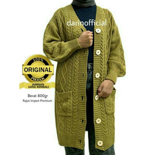 XENA LONG CARDI OUTER PANJANG JAKET RAJUT WANITA OUTER RAJUT PANJANG LONG OUTER PANJANG CARDIGAN RAJ
