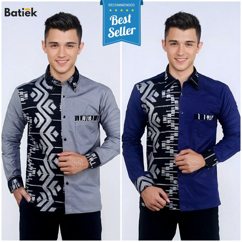 [ANS BATIK] BAJU KOKO BORDIR PRIA LENGAN PENDEK TERLARIS SAAT INI 098