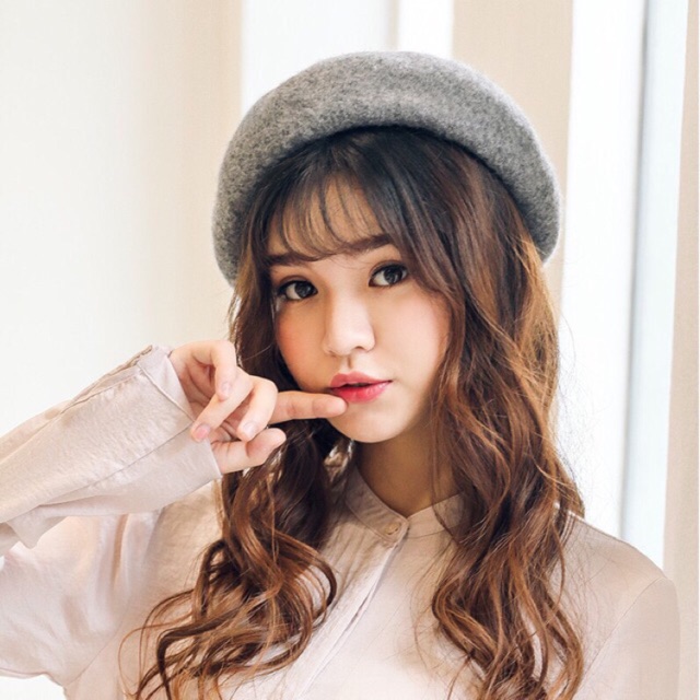 Wool Beret Hat / Topi Baret Korea / Painter Hat Import