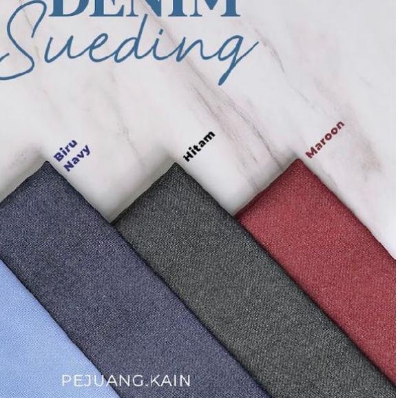 ✸ Kain Jeans Sueding / Denim Sueding / Jeans Denim Sueding Wash HARGA SETENGAH M ★