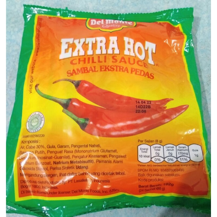 

delmonte extra hot sachet 192g