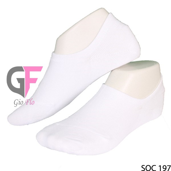 GIOFLO Kaos Kaki Plos Semata Kaki Katun White / SOC 197