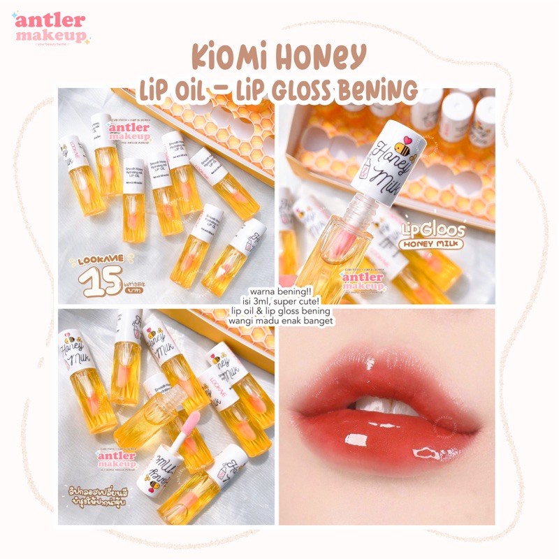 Kiomi Honey Lip Oil dan Lip Gloss Bening Thailand