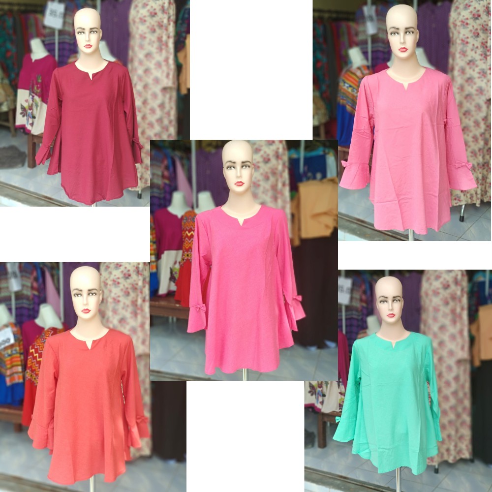 Baju Atasan Blouse Polos Wanita Muslim