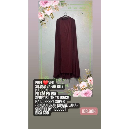 jilbab safar preloved